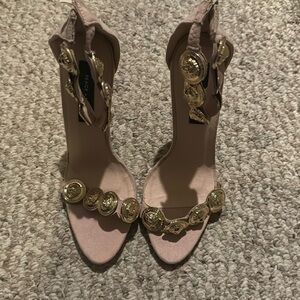 miss Guided nude peace and love strap gold